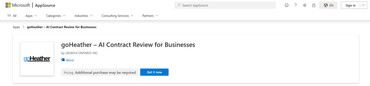 goHeather + Microsoft Office = AI Contract Review in Word
