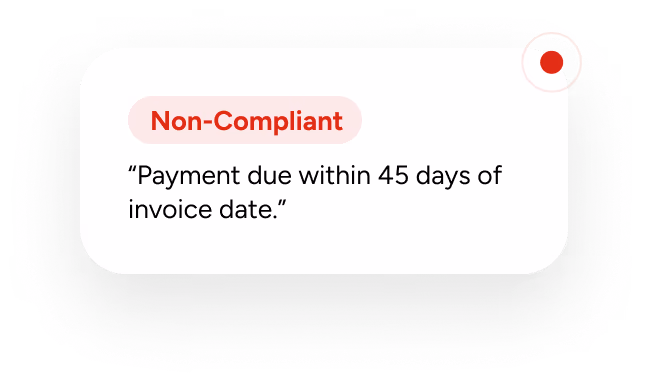 AI-powered contract notification panel